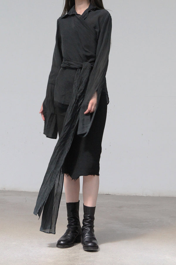 Marc le bihan belted top 26403-E21 BLACK